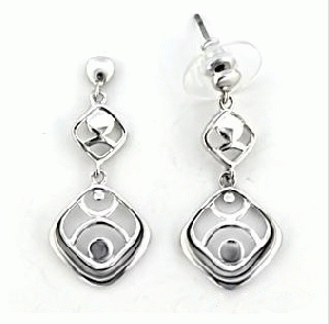 silver pendant earring 