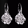 flower shaped silver earring 