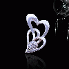 heart shaped silver pendant
