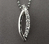 simple style silver pendant