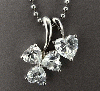 heart shaped zircon stone silver pendant
