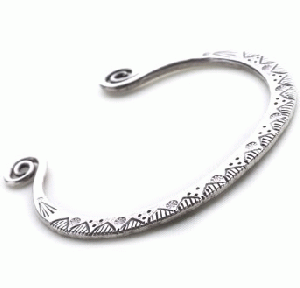 engraved silver bangle