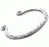 engraved silver bangle