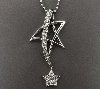 star shaped silver pendant